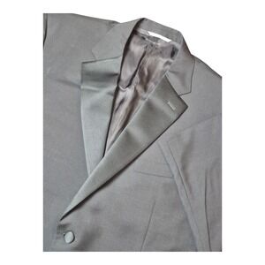 Canali‎ Men's 48L Black Wool Mohair Tuxedo Style Travel Blazer Made in Italy